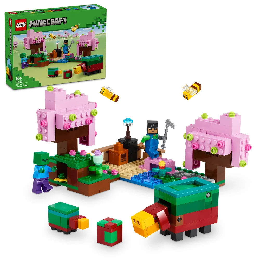 LEGO Minecraft The Cherry Blossom Garden Building Toy 21260 Afbeelding 1