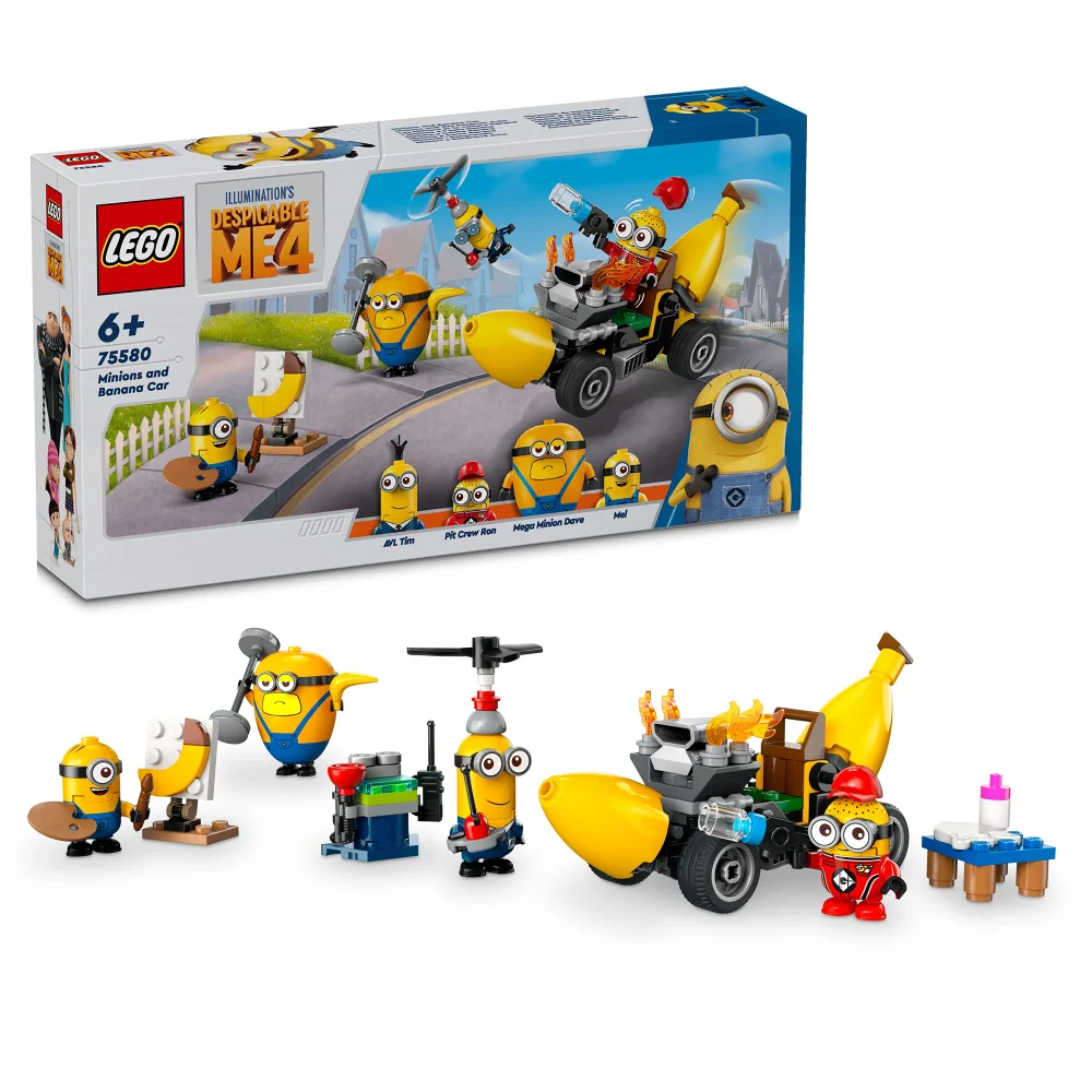 LEGO Despicable Me Minions and Banana Car Toy for Kids 75580 Afbeelding 1