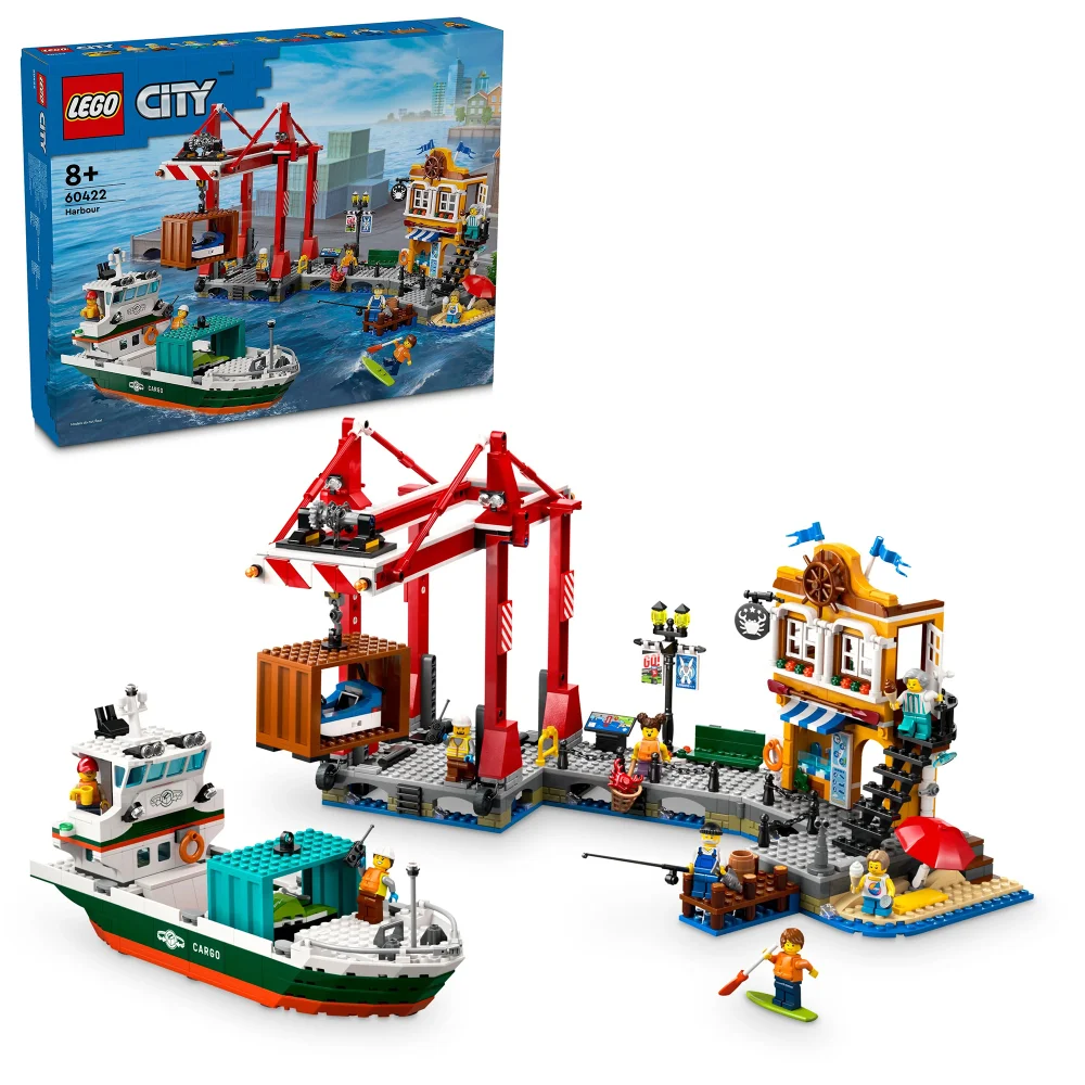 LEGO City Seaside Harbour with Cargo Ship Building Toy 60422 Afbeelding 1