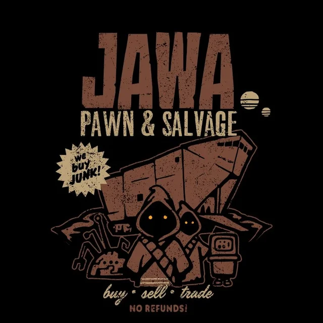 Star Wars Jawa Pawn And Salvage Unisex T-Shirt - Black