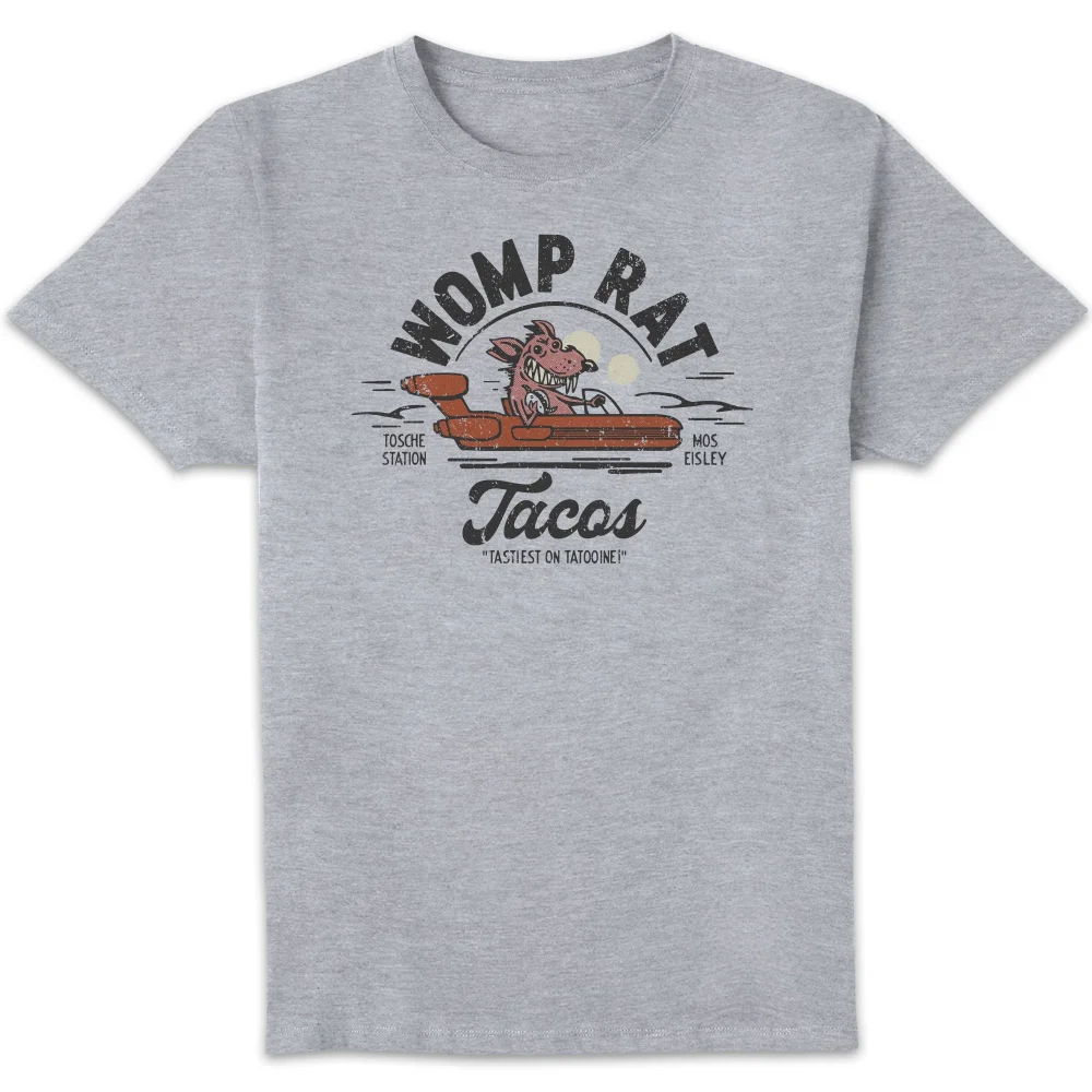 Star Wars Womp Rat Tacos Unisex T-Shirt - Grey - S Afbeelding 1