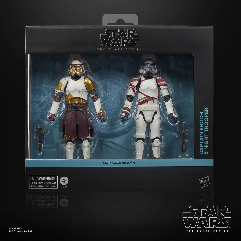 Hasbro Star Wars The Black Series Captain Enoch & Night Trooper, Star Wars: Ahsoka Collectible 6 Inch Action Figure 2-Pack Afbeelding 1