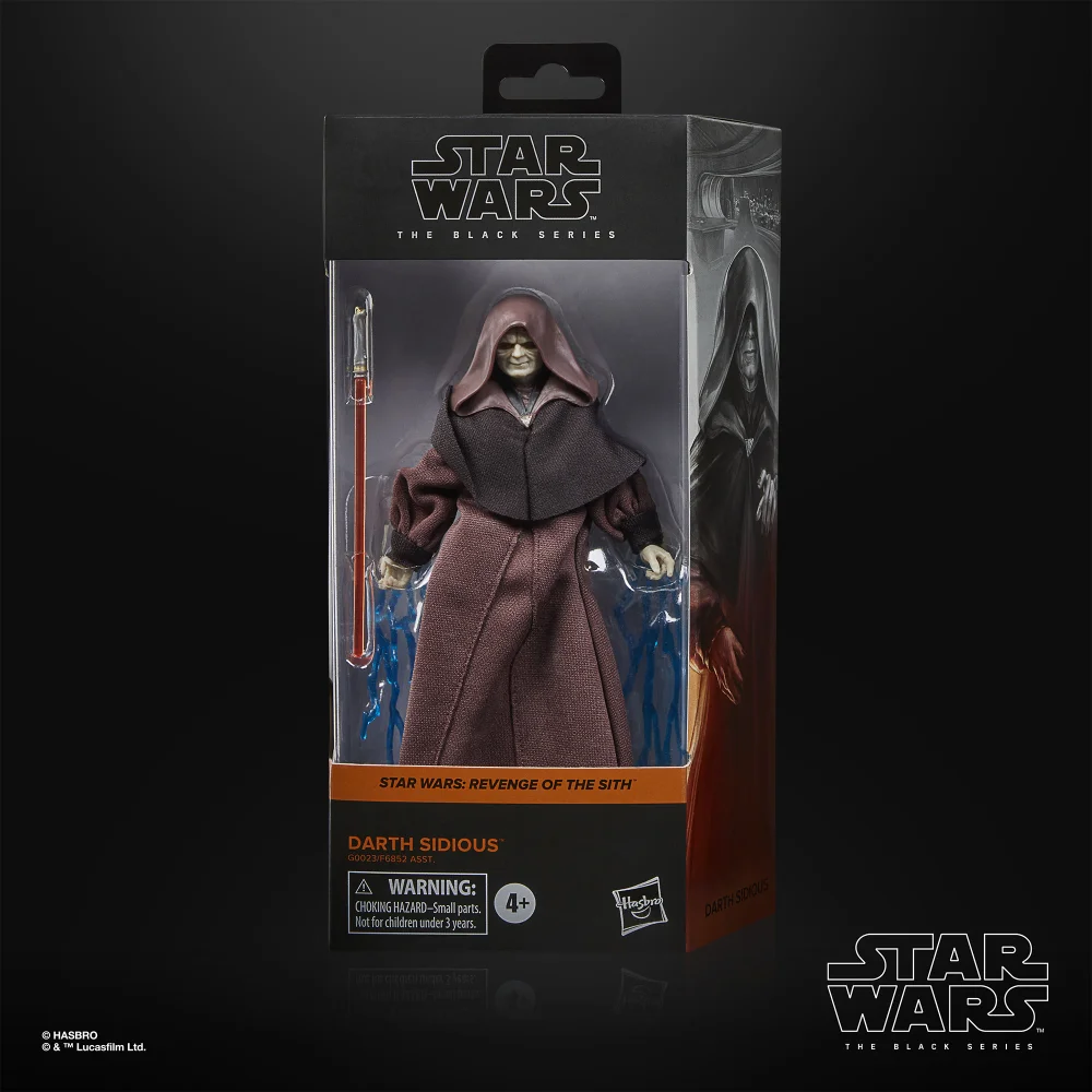 Star Wars The Black Series Darth Sidious, Star Wars: Revenge of the Sith Collectible 6 Inch Action Figure Afbeelding 1