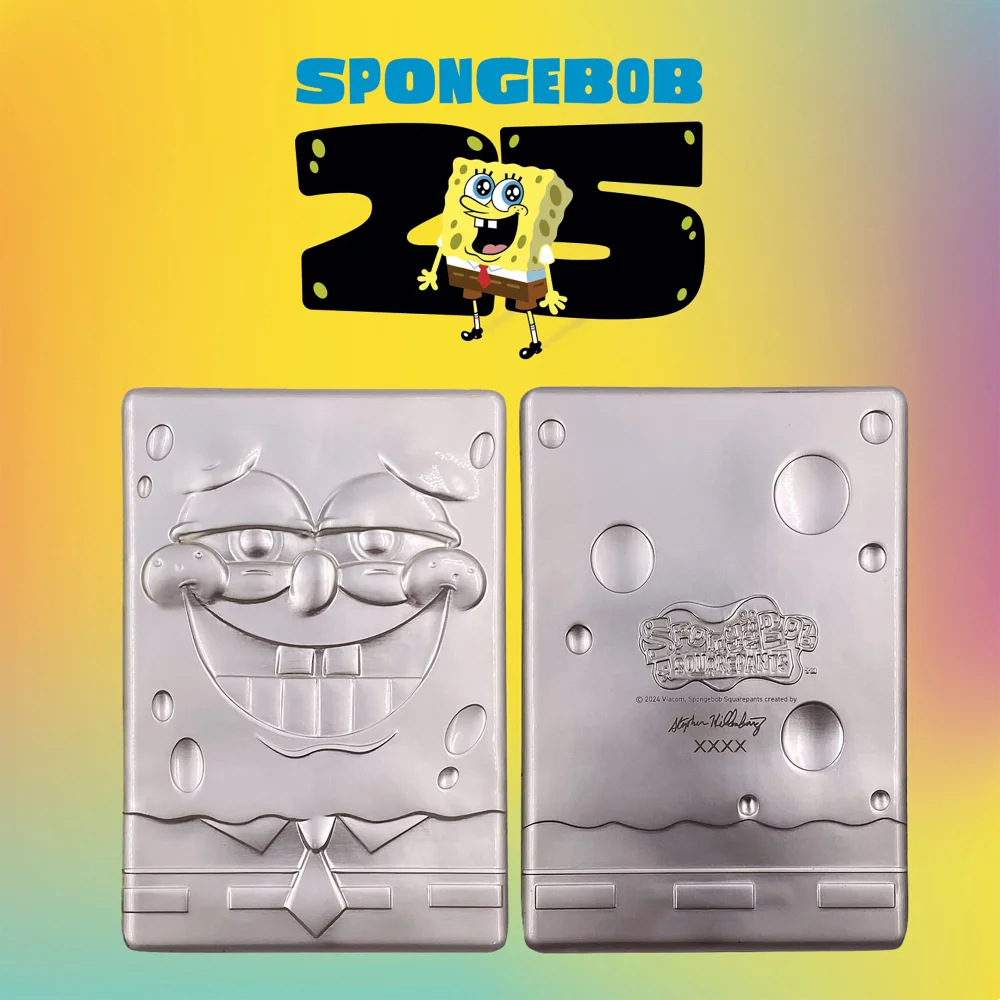 SpongeBob SquarePants 25th Anniversary .999 Silver Plated Ingot Afbeelding 1