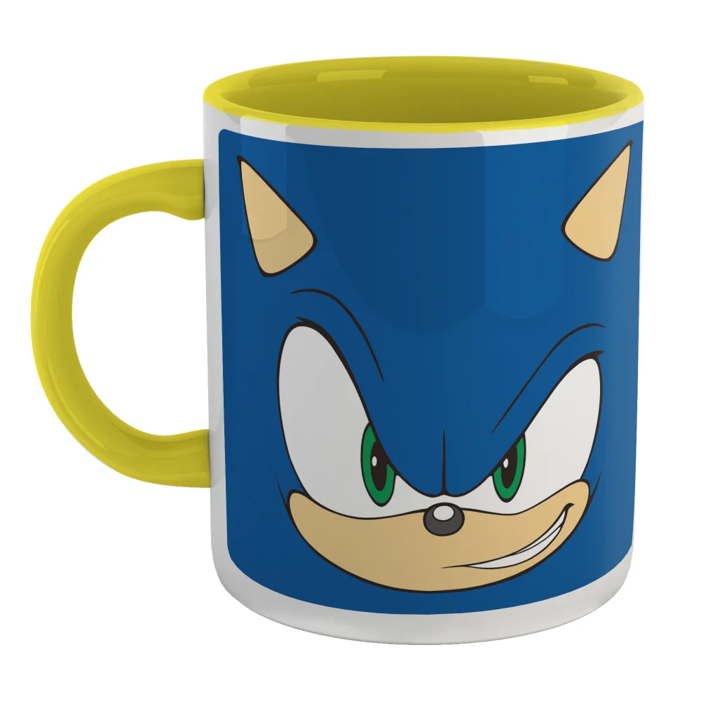 Sonic The Hedgehog Sonic Face Mug - Yellow Afbeelding 1