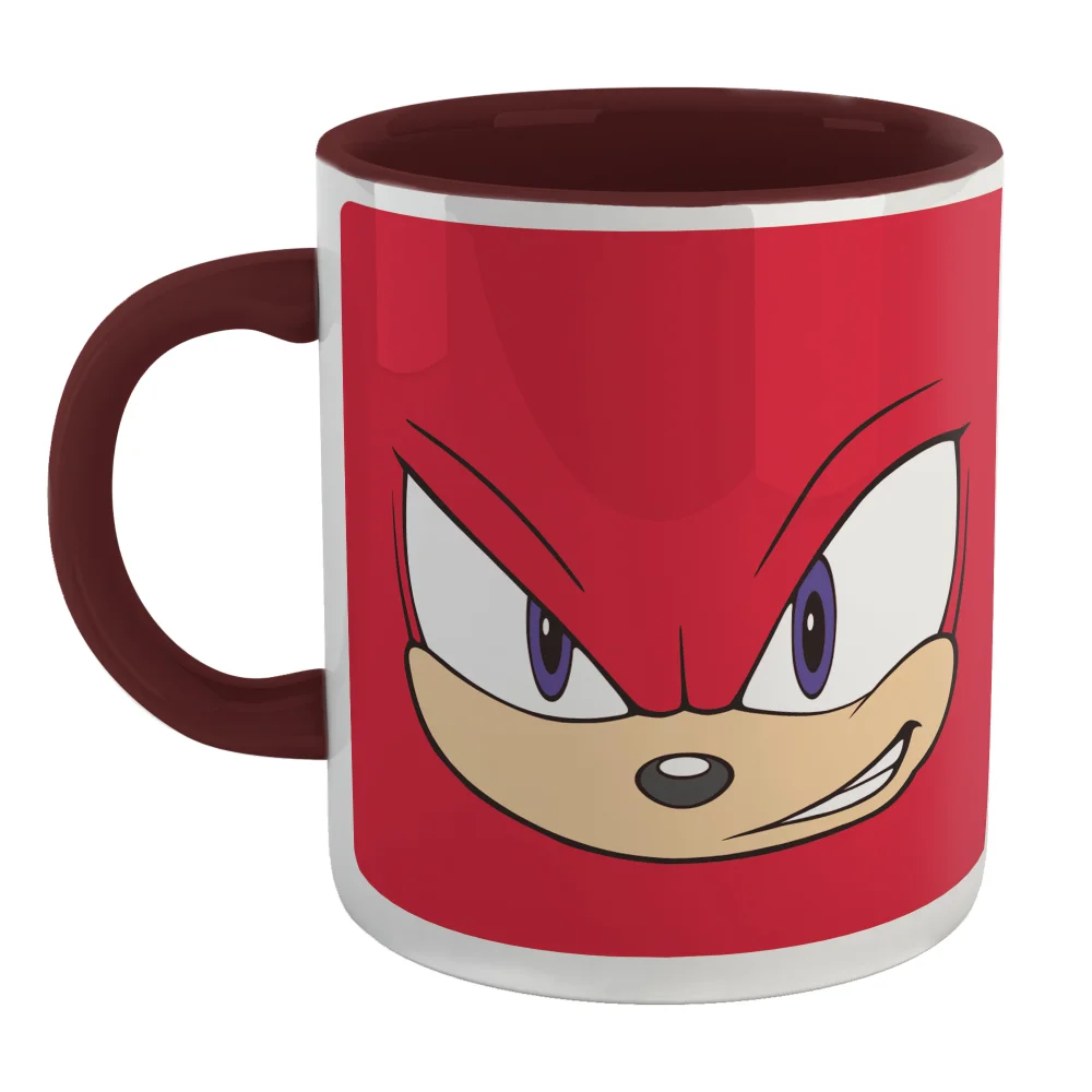 Sonic The Hedgehog Knuckles Face Mug - Burgundy Afbeelding 1