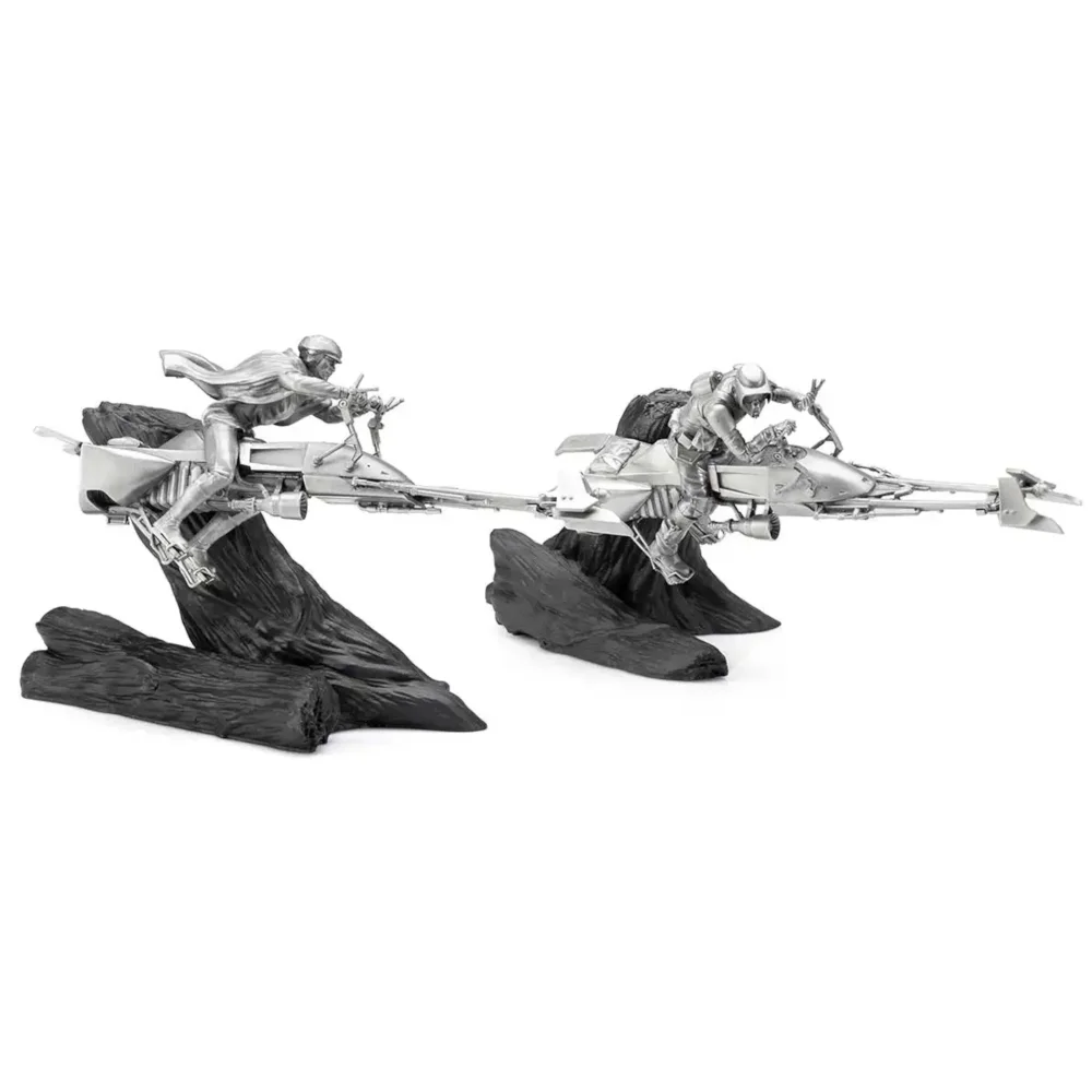 Royal Selangor Star Wars Limited Edition Speeder Bike Chase Diorama Afbeelding 1