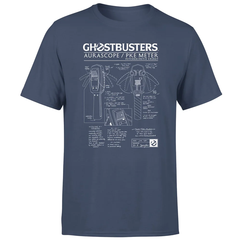 Ghostbusters PKE Schematic Unisex T-Shirt - Navy - S Afbeelding 1