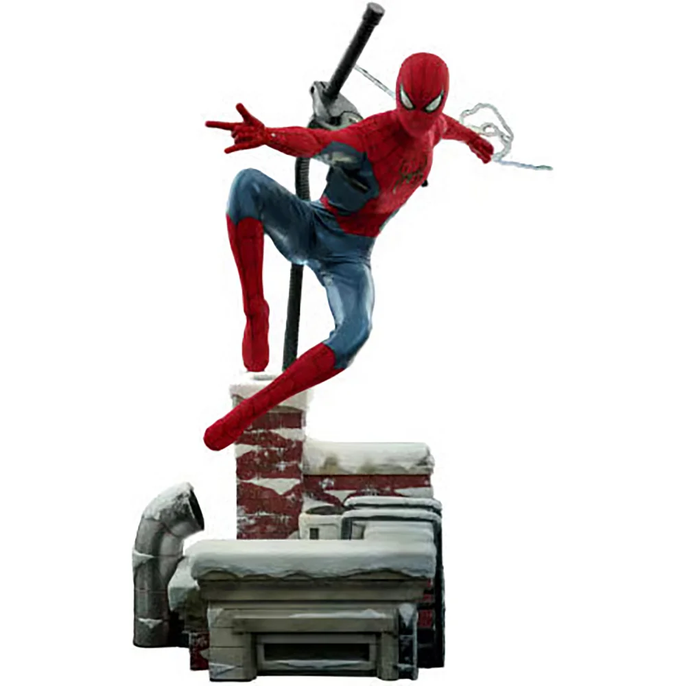 Hot Toys 1:6 Scale Marvel Spider-Man: No Way Home Spider-Man New Red And Blue Suit Deluxe Edition Statue Afbeelding 1