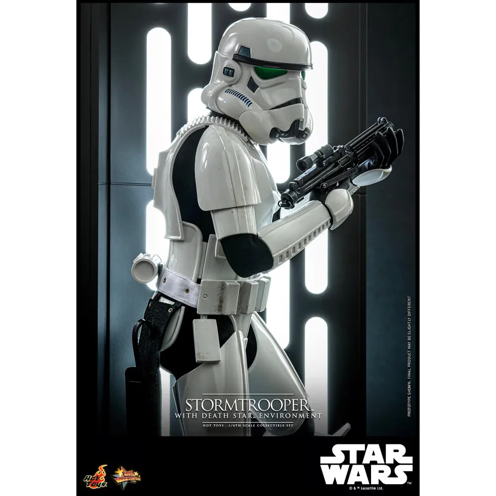 Hot Toys 1:6 Scale Star Wars Stormtrooper with Death Star Environment Statue Afbeelding 1