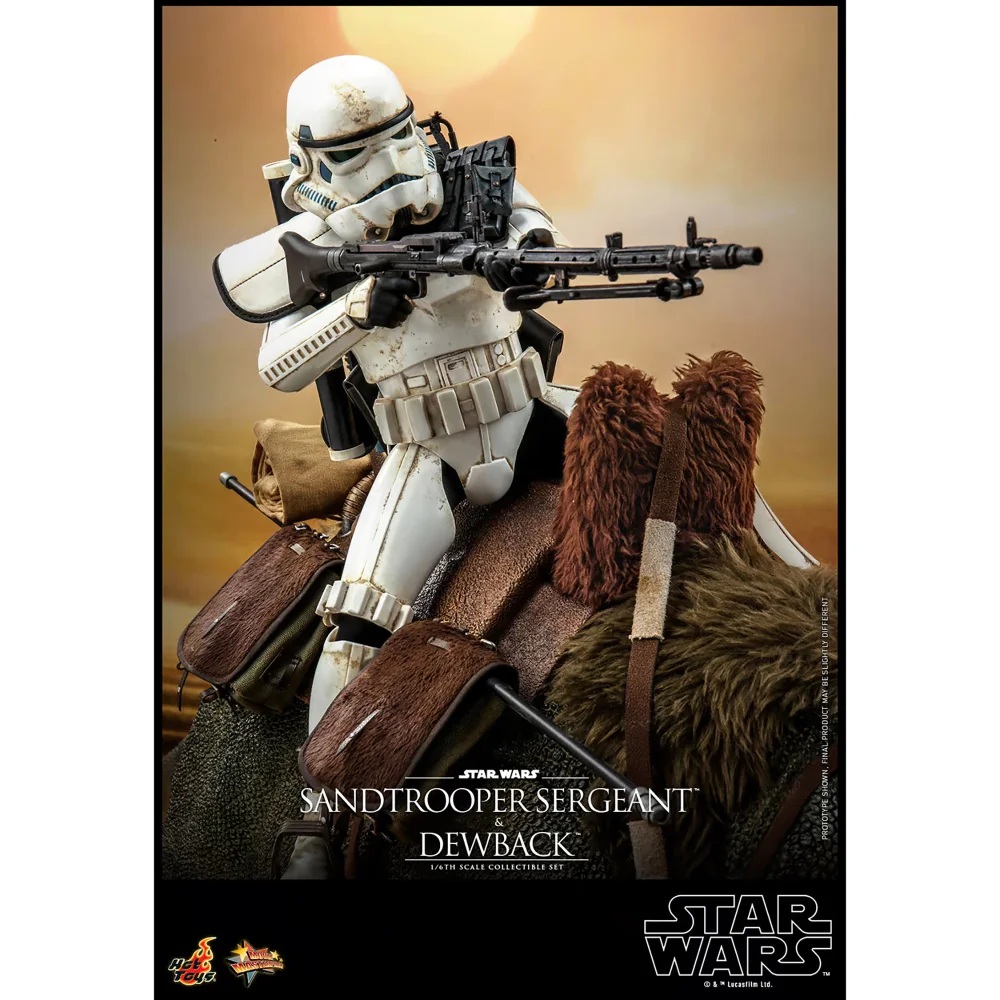 Hot Toys 1:6 Scale Star Wars A New Hope Dewback and Sandtrooper Sergeant Set Afbeelding 1