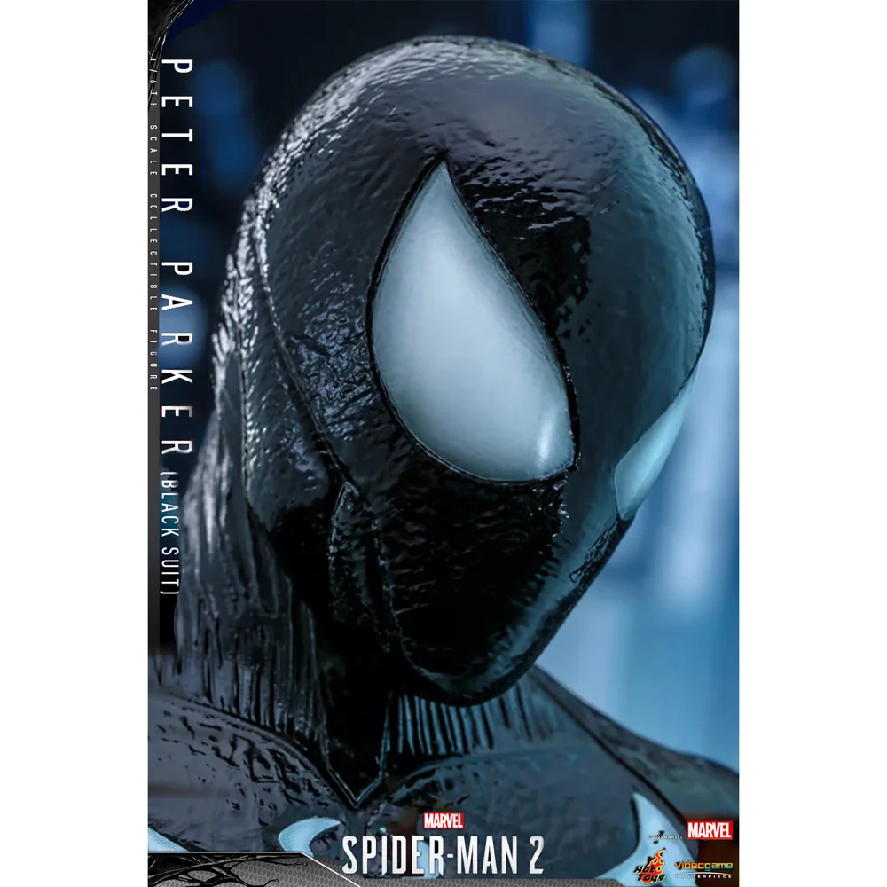 Hot Toys 1:6 Scale Marvel Spider-Man 2 Peter Parker Black Suit Statue Afbeelding 1