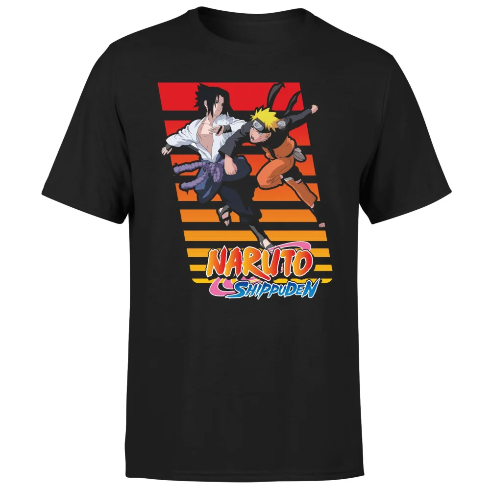 Naruto Fight Unisex T-Shirt - Black - XXL Afbeelding 1