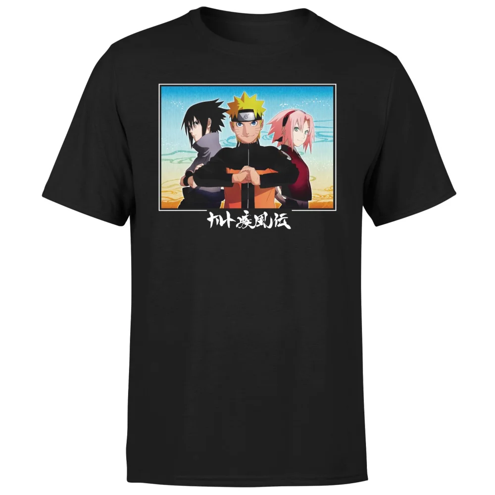 Naruto Team Unisex T-Shirt - Black - S Afbeelding 1