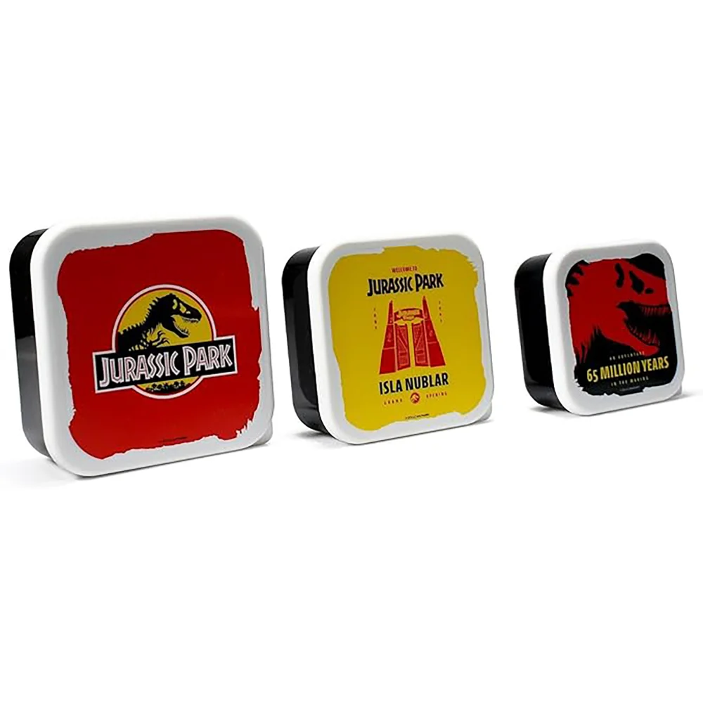 Half Moon Bay Jurassic Park - Set of Three Snack Boxes Afbeelding 1