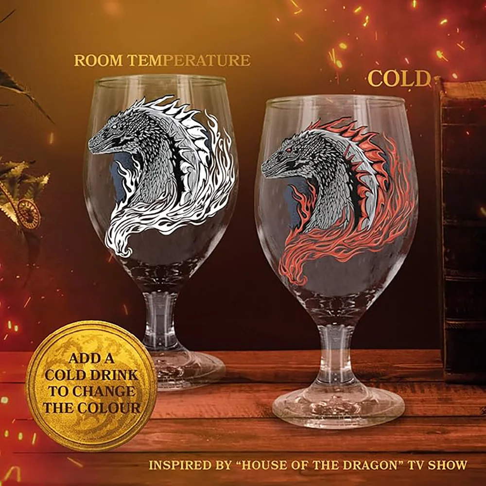 House of The Dragon Colour Changing Glass Goblet Afbeelding 1