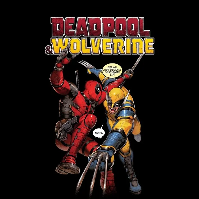 Deadpool & Wolverine Fight Unisex T-Shirt - Black