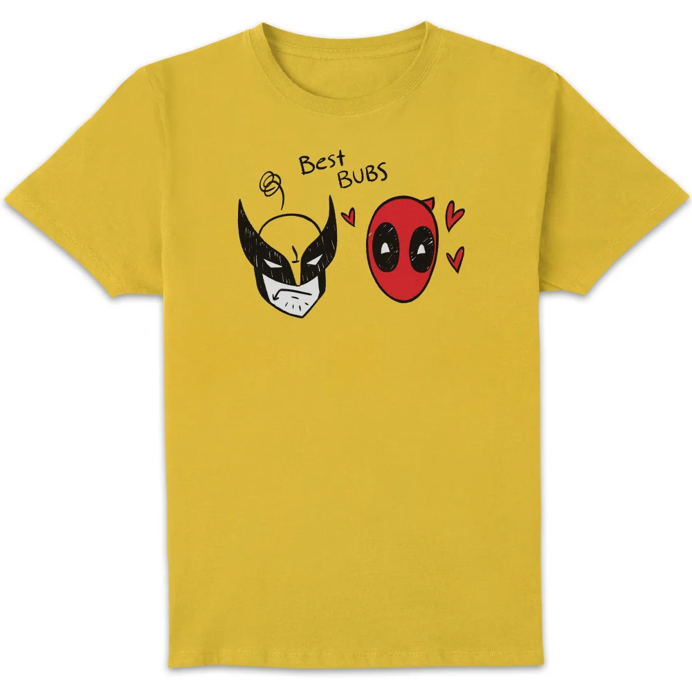 Deadpool & Wolverine Best Bubs Scribble Unisex T-Shirt - Yellow - XS Afbeelding 1