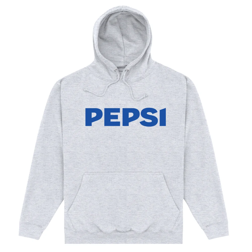 Pepsi Co. Text Logo Hoodie - Grey - S Afbeelding 1