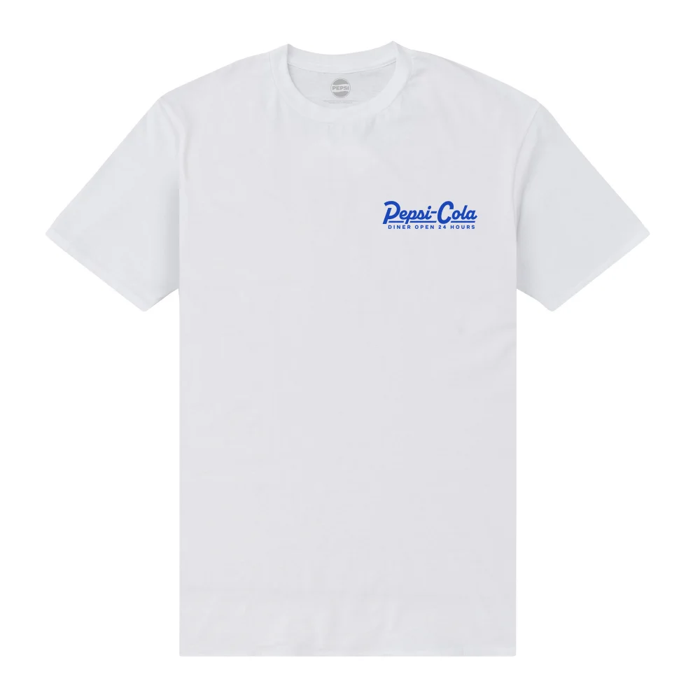 Pepsi Co. Ice Cold Pepsi Served Here! Men's T-Shirt - White - S Afbeelding 1