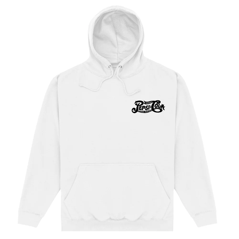 Pepsi Co. Retro Pepsi:Cola Hoodie - White - S Afbeelding 1