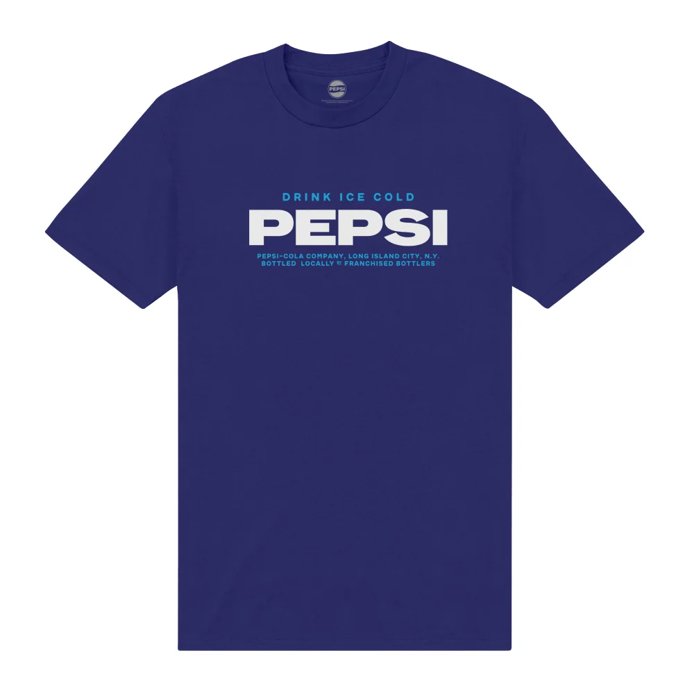 Pepsi Co. Ice Cold Men's T-Shirt - Blue - S Afbeelding 1