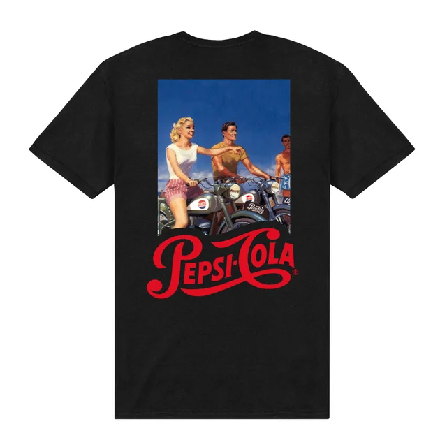 Pepsi Co. Retro Pepsi:Cola Poster Men's T-Shirt - Black