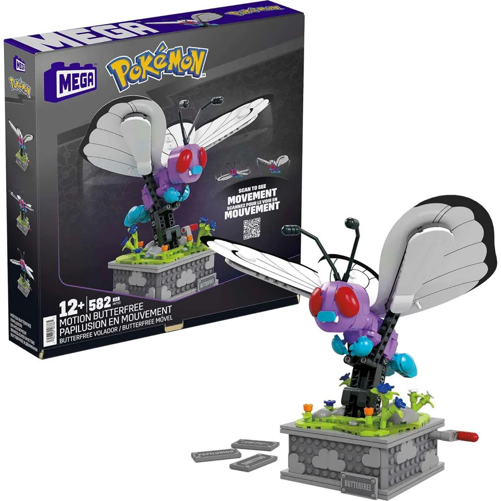 Mattel Pokemon Mega Construx Construction Set Motion Butterfree Afbeelding 1