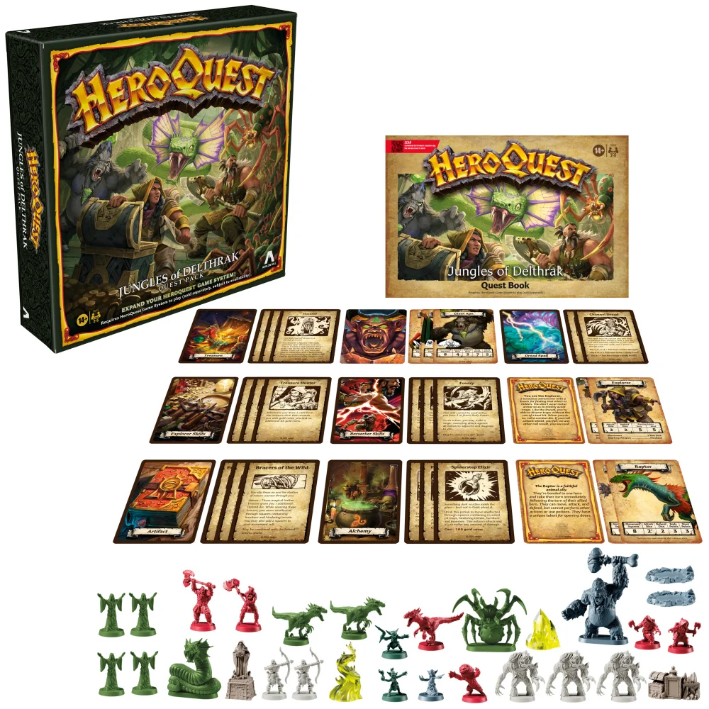 Avalon Hill HeroQuest Jungles of Delthrak Quest Pack, Requires HeroQuest Game System to Play Afbeelding 1