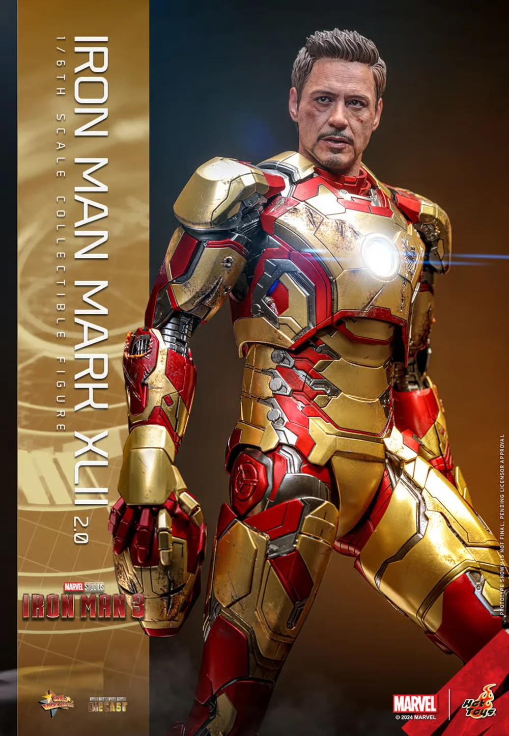 Hot Toys Marvel 1:6 Scale Iron Man Mark XLII 2.0 Statue Afbeelding 1