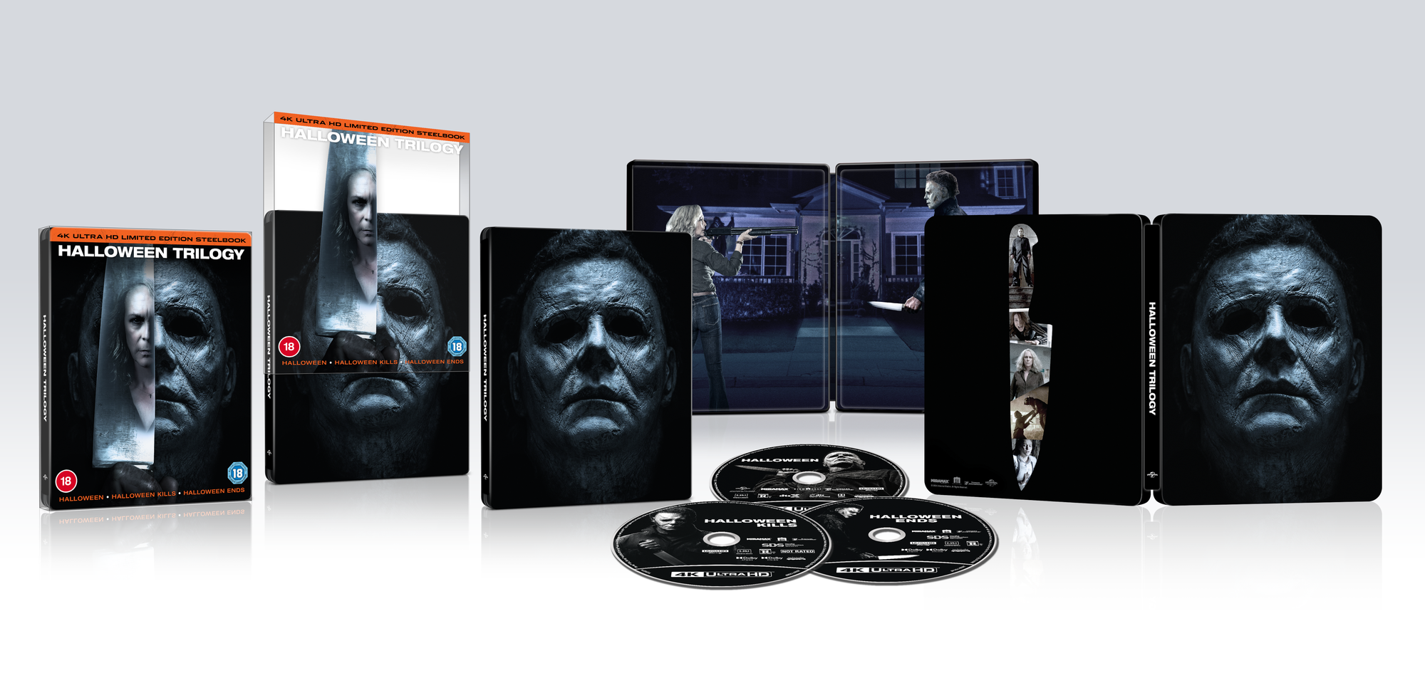 Halloween Trilogy UK Exclusive 4K Ultra HD Steelbook (With Slipcase) Afbeelding 1