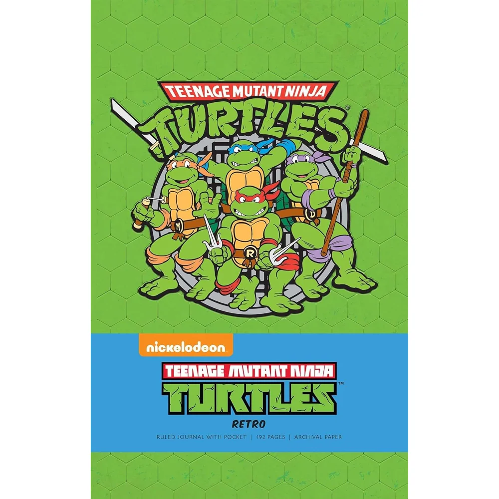 Teenage Mutant Ninja Turtles Retro Hardcover Ruled Journal Afbeelding 1