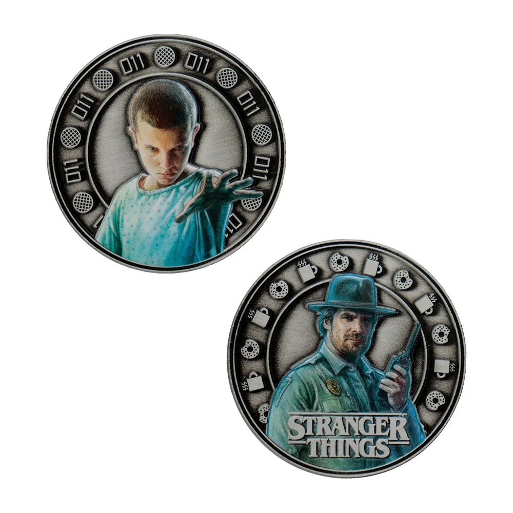 Stranger Things Eleven and Hopper Coin Afbeelding 1