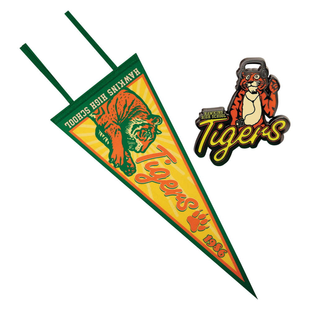 Stranger Things Pennant and Pin Badge Set Afbeelding 1