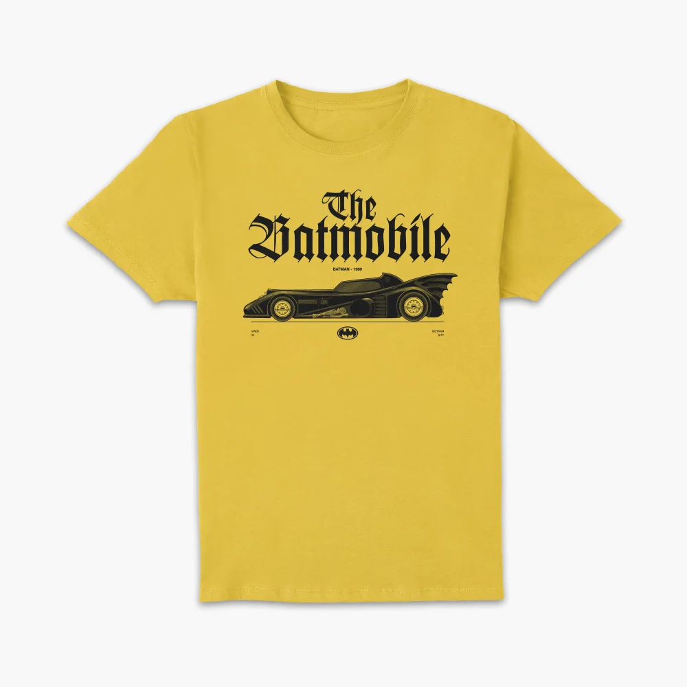 BATMAN Batmobile Profile Lt Unisex T-Shirt - Yellow - S Afbeelding 1