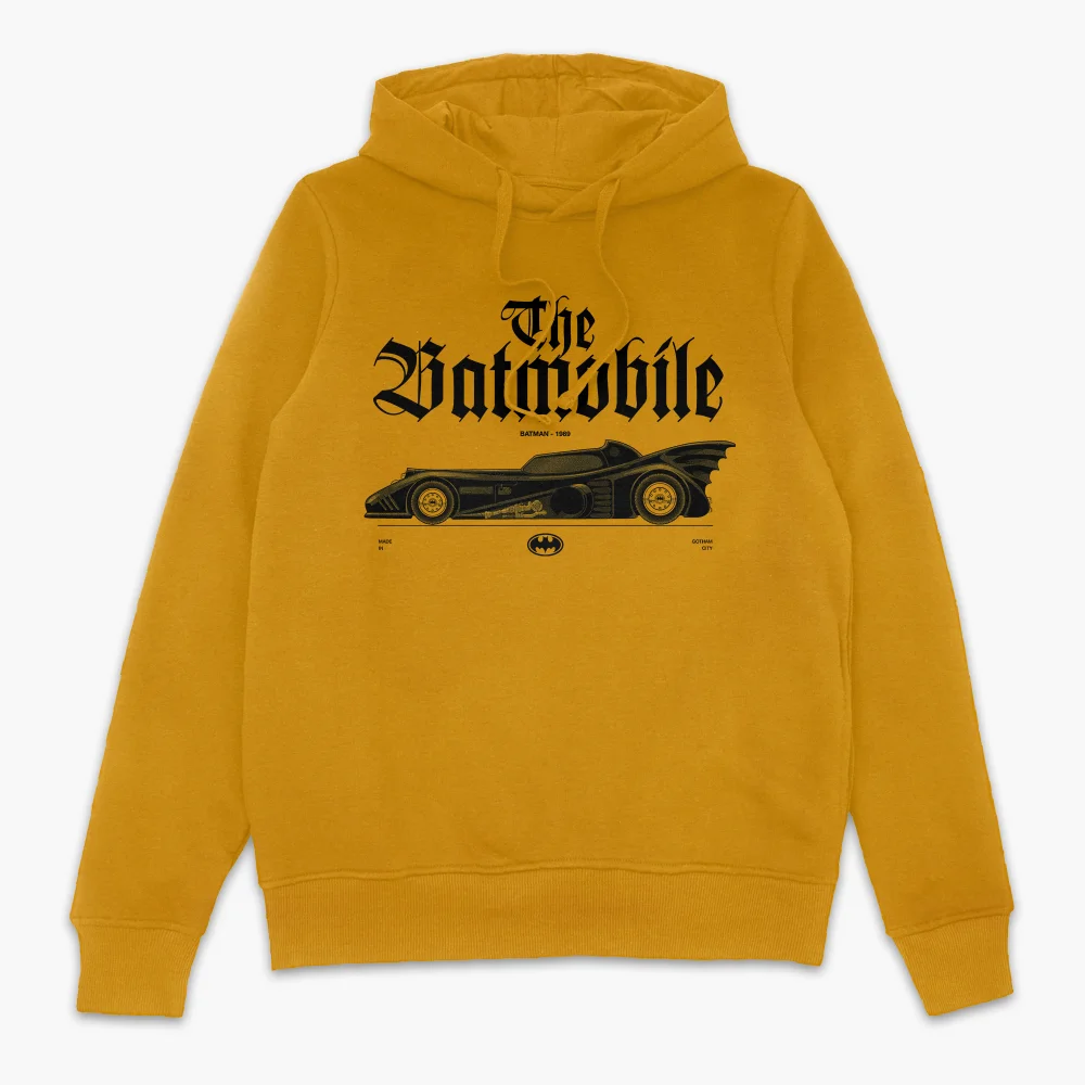 BATMAN Batmobile Profile Lt Hoodie - Mustard - L Afbeelding 1