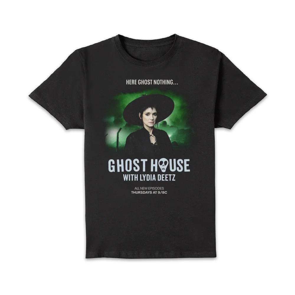 Beetlejuice Ghost House With Lydia Deetz Unisex T-Shirt - Black - S Afbeelding 1