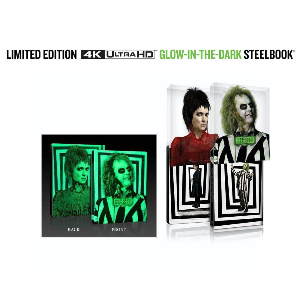 Beetlejuice Beetlejuice (2024) Zavvi Exclusive 4K Ultra HD Steelbook Afbeelding 1