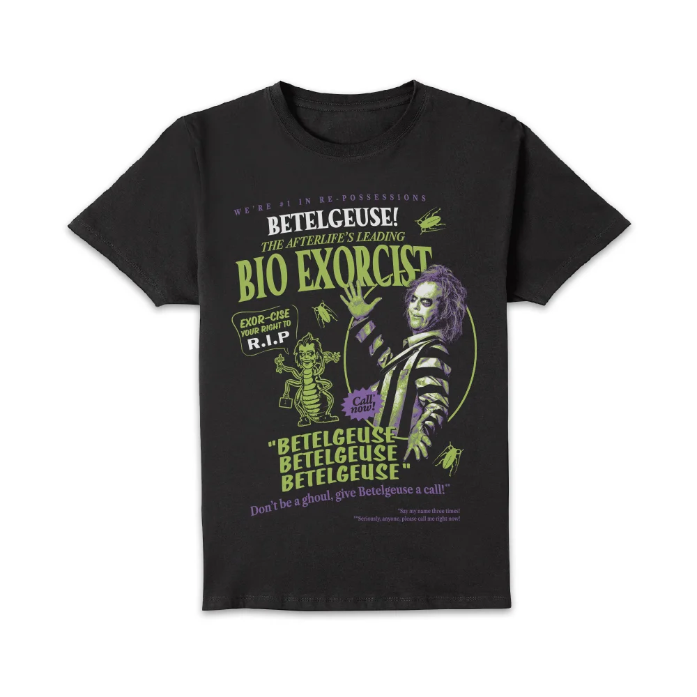 Beetlejuice Bio Exorcist Unisex T-Shirt - Black - XXL Afbeelding 1
