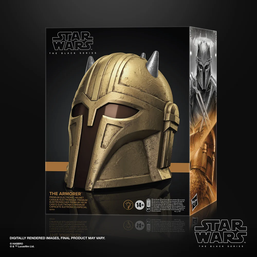 Hasbro Star Wars The Black Series The Armorer Premium Electronic Roleplay Helmet Afbeelding 1