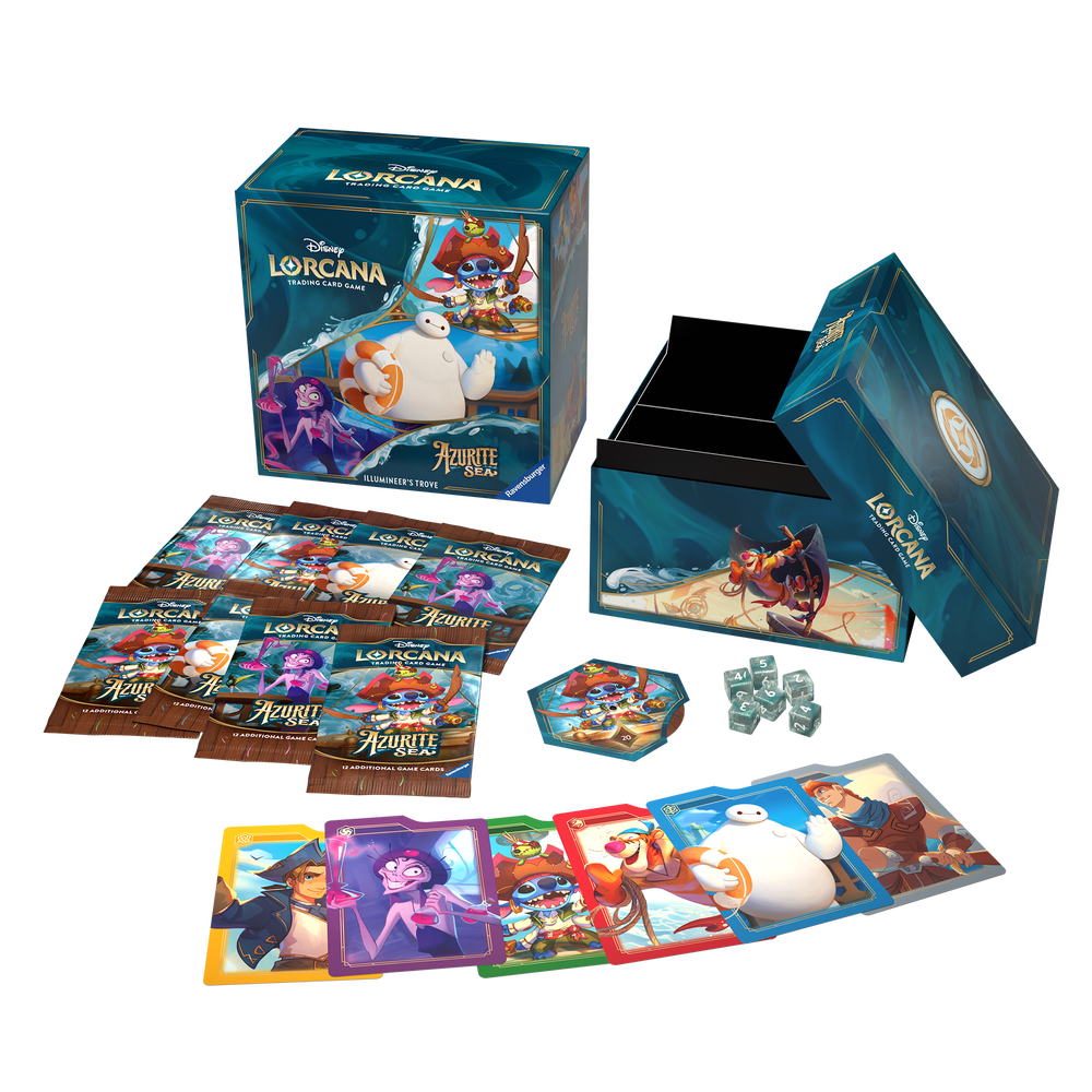 Disney Lorcana Trading Card Game Azurite Sea Illumineer's Trove Set Afbeelding 1