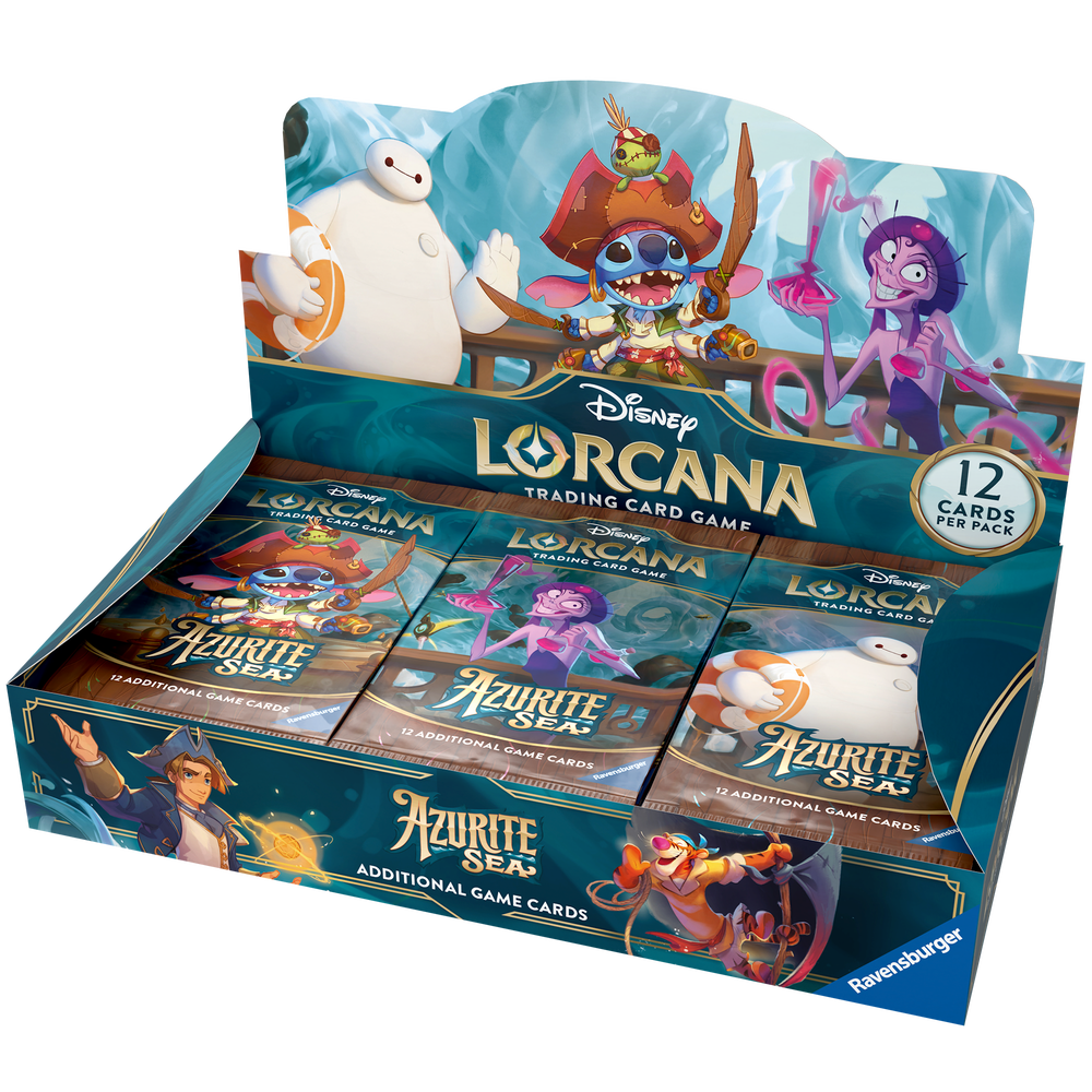 Disney Lorcana Trading Card Game Azurite Sea Booster Packs CDU (24 Packs) Afbeelding 1