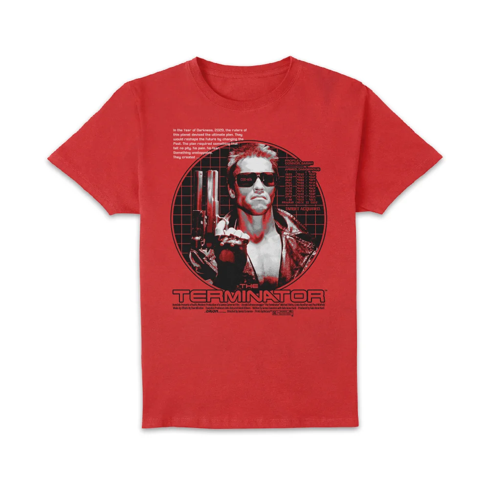 The Terminator Target Acquired Unisex T-Shirt - Red - XL Afbeelding 1