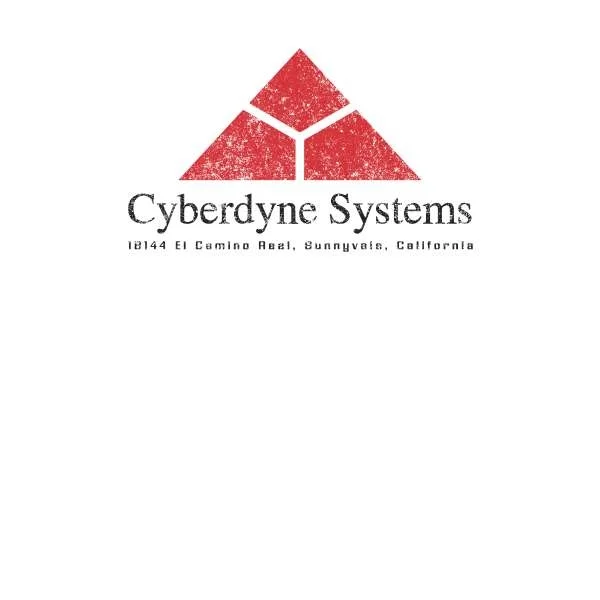 The Terminator Cyberdyne Systems Logo Unisex Ringer T-Shirt - White/Black