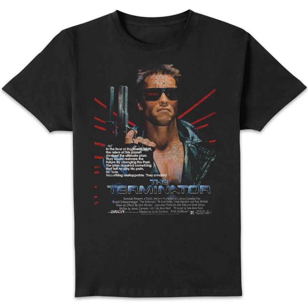The Terminator Retro Poster Unisex T-Shirt - Black - 5XL Afbeelding 1