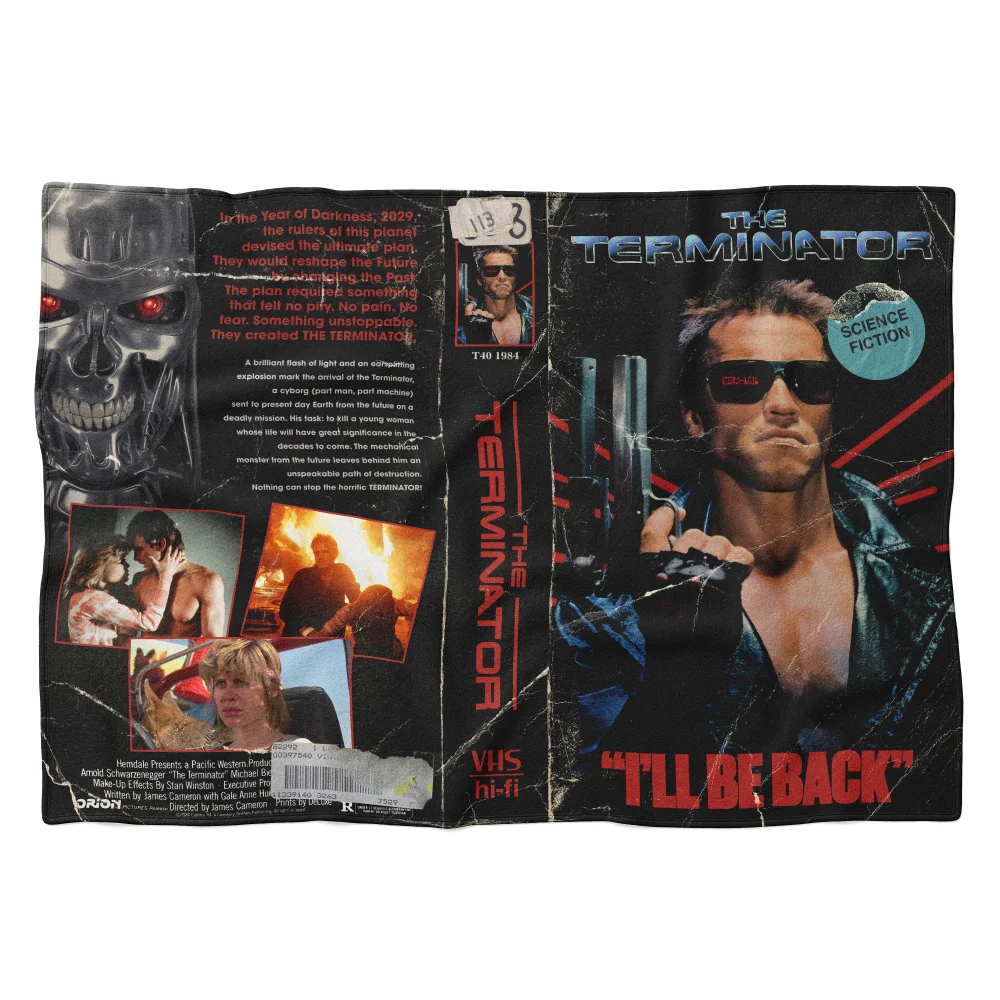 The Terminator VHS Cover Fleece Blanket - L Afbeelding 1
