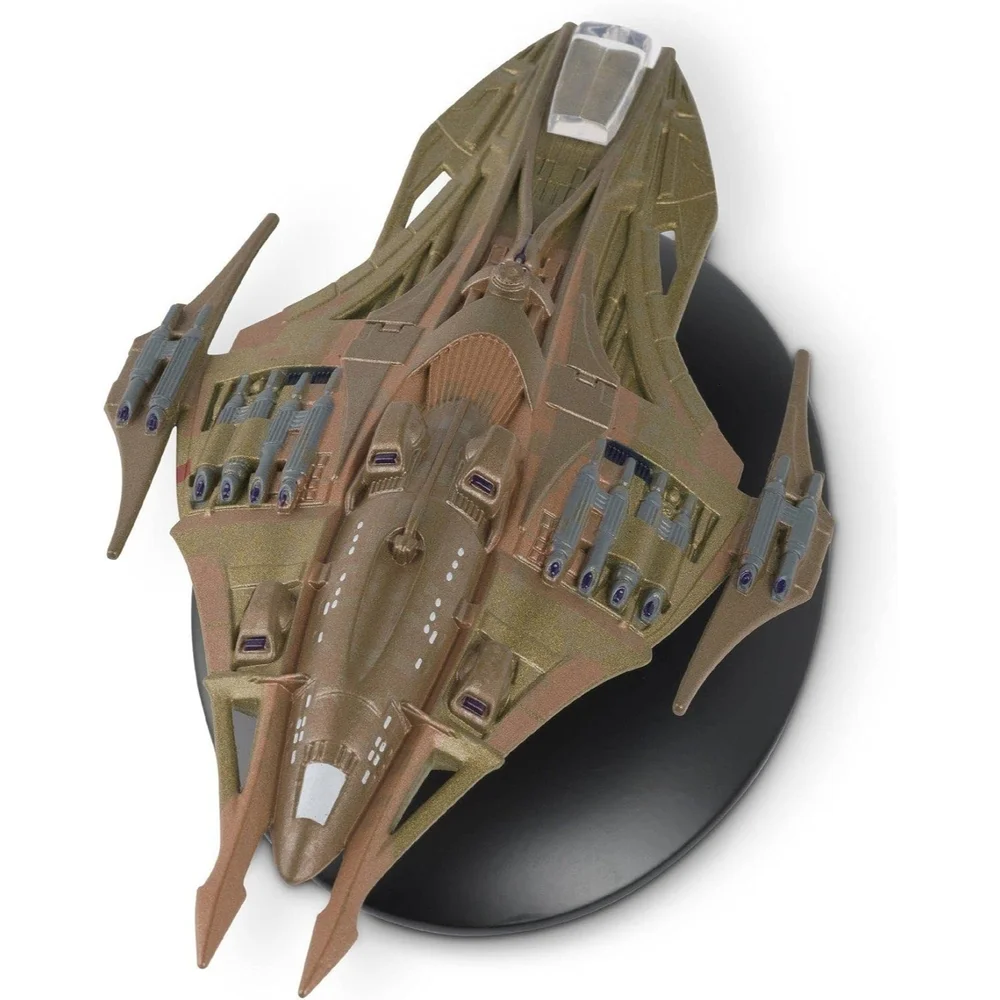 Eaglemoss Star Trek Lokirrim Warship Diecast Model – Voyager Alien Starship Afbeelding 1