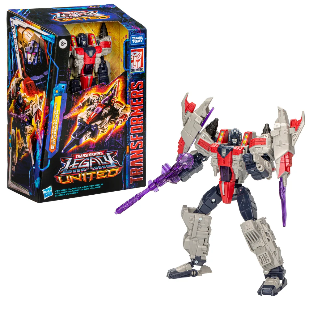 Hasbro Transformers Legacy United Voyager Cybertron Universe Starscream 7" Action Figure, 8+ Afbeelding 1