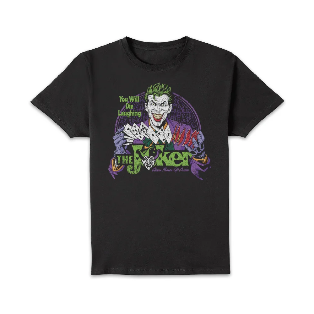 Joker Die Laughing Unisex T-Shirt - Black - L - Zwart Afbeelding 1