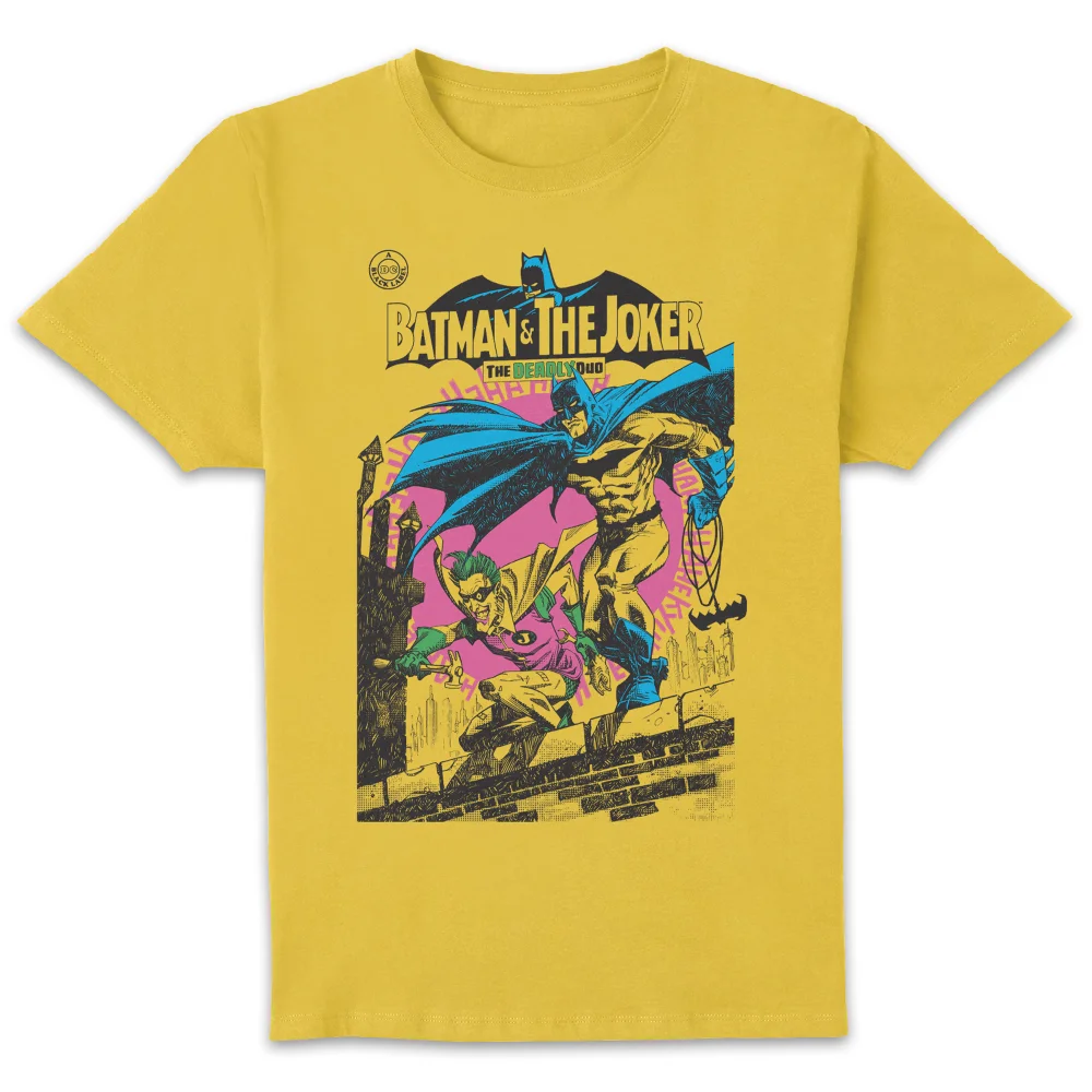 Joker Deadly Duo Unisex T-Shirt - Yellow - XL - Geel Afbeelding 1